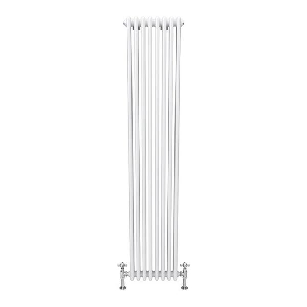 Keswick 1800 x 380mm Cast Iron Style Traditional 3 Column White Radiator - Image 2