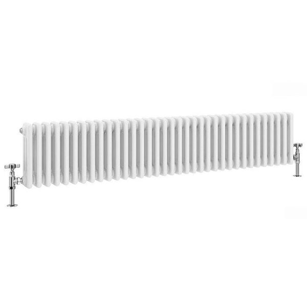 Keswick 300 x 1550mm Cast Iron Style Traditional 3 Column White Radiator - Image 4