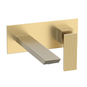 Crosswater Limit 2 Hole Wall Mounted Basin Set   Brushed Brass