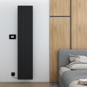 Carisa Boreas M Textured Black Electric Aluminum Radiator 1800 x 369mm