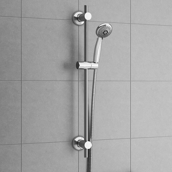Apollo Wall Mounted Thermostatic Bath Shower Mixer + Slider Rail Kit - Image 5