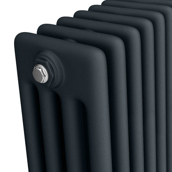 Keswick 450 x 1415mm Cast Iron Style Traditional 4 Column Anthracite Radiator - Image 5