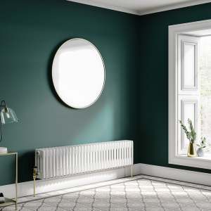 Keswick 300 x 1370mm Cast Iron Style Traditional 4 Column White Radiator