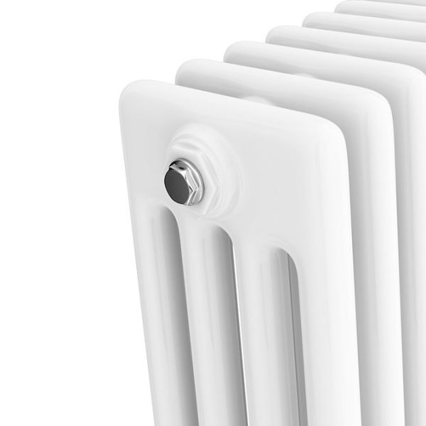 Keswick 300 x 1370mm Cast Iron Style Traditional 4 Column White Radiator - Image 3