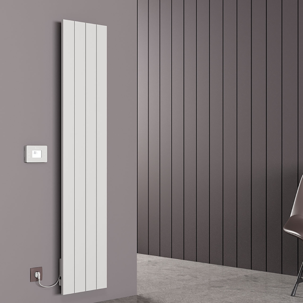 Carisa Boreas N Textured White Electric Aluminum Radiator 1800 x 369mm
