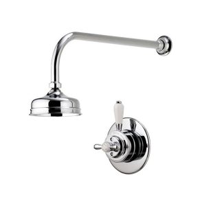 Aqualisa   Aquatique Thermo Concealed Thermostatic Valve with 5" Drencher Head & Arm   Chrome