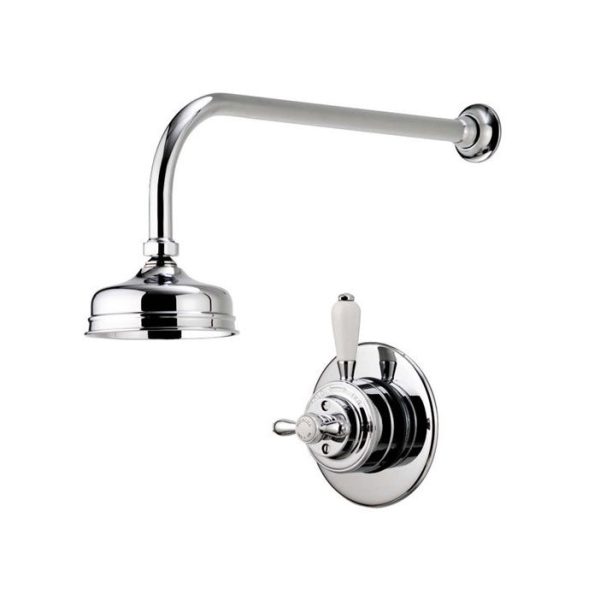 Aqualisa   Aquatique Thermo Concealed Thermostatic Valve with 5" Drencher Head & Arm   Chrome