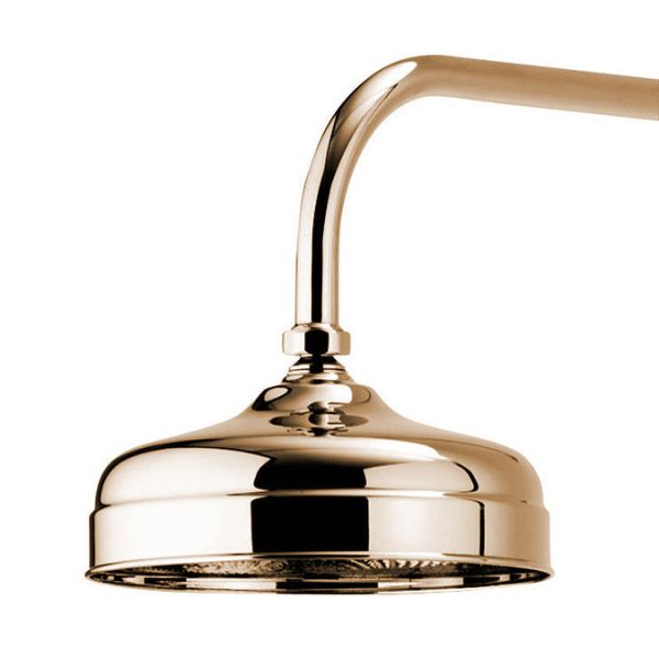 Aqualisa   Aquatique Thermo Concealed Thermostatic Valve with 8" Drencher Head & Arm   Gold - Image 2