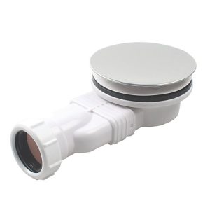 Space Saving Shower Waste - White - 90mm