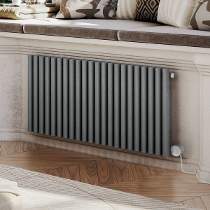 Terma Rolo Room E (Wi Fi Controlled) H580 X W1195mm Salt n Pepper Electric Radiator with 1kw VEO Heating Element