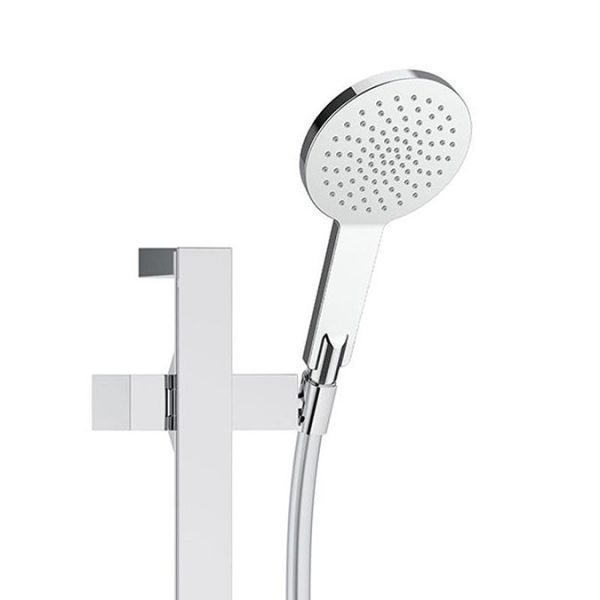 Keuco Ixmo Square Thermostatic Shower System with Head + Slide Rail Kit   Chrome - Image 4