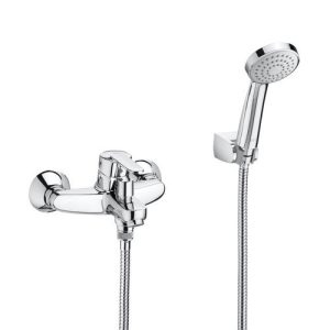 Roca Victoria V2 Chrome Wall Mounted Bath Shower Mixer & Handset