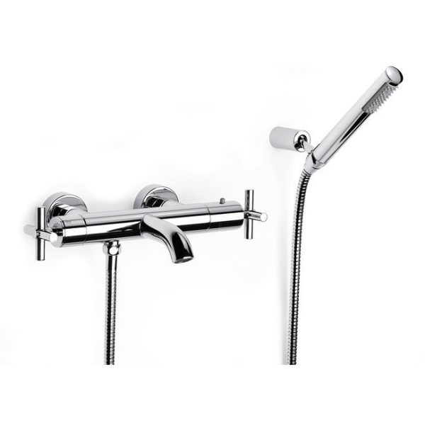 Roca Loft Chrome Wall Mounted Thermostatic Bath Shower Mixer & Kit