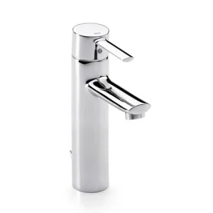 Roca Targa Chrome Extended Basin Mixer Tap with Pop up Waste