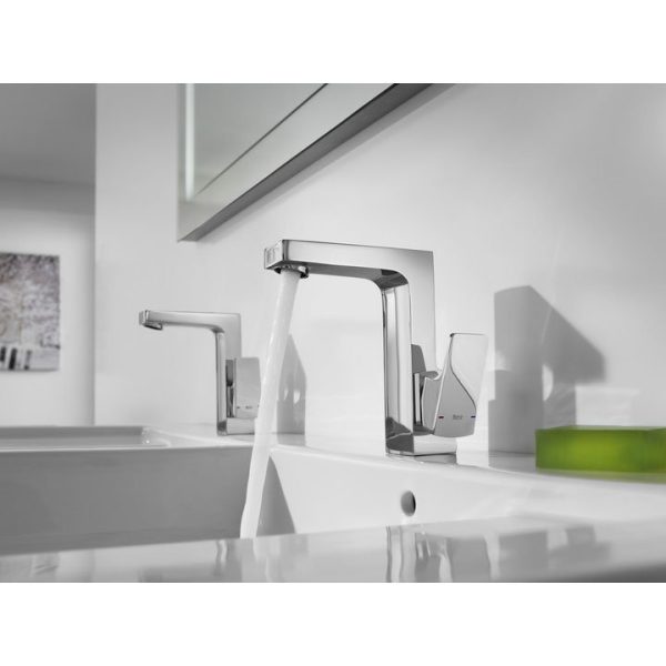 Roca L90 Chrome Side Lever Basin Mixer Tap with Pop up Waste - Image 2