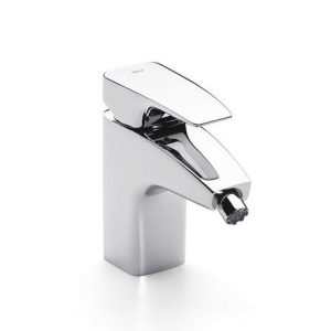 Roca Thesis Chrome Bidet Mixer with Pop up Waste