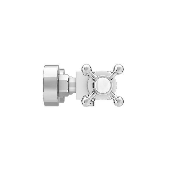 Chatsworth Traditional Crosshead Shower Bar Valve + Slider Rail Kit - Image 2
