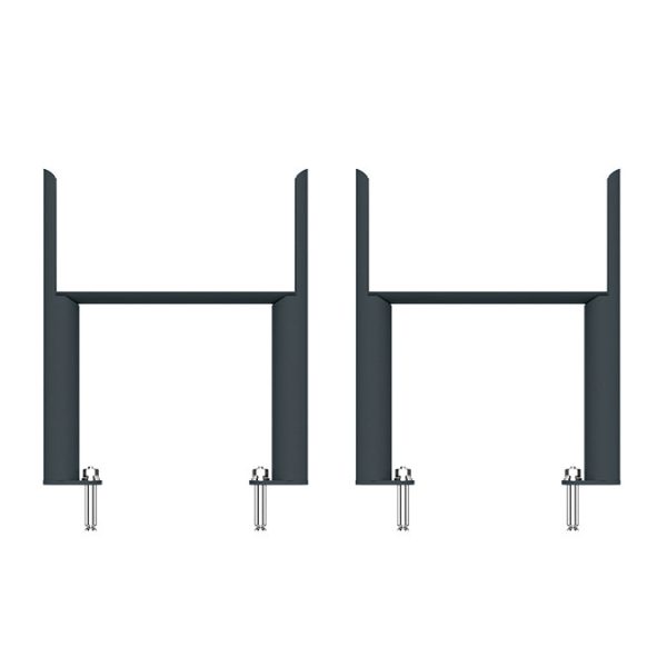 Keswick 300 x 1190mm Horizontal Radiator Anthracite 6 Column (26 Sections) with Feet - Image 5