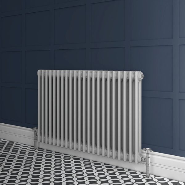 Keswick Grey 600 x 1010mm Cast Iron Style Traditional 2 Column Radiator - Image 3