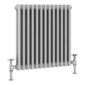 Keswick Grey 600 x 605mm Cast Iron Style Traditional 2 Column Radiator