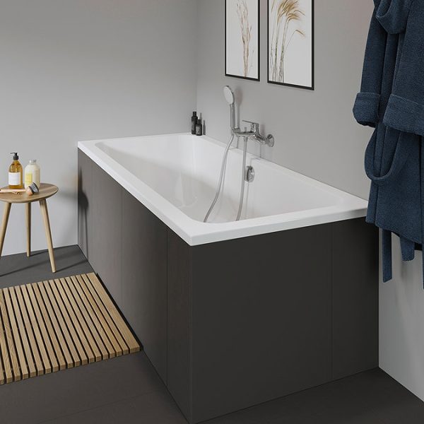 Duravit D Code 1800 x 800mm Double Ended Bath + Support Feet - Image 5