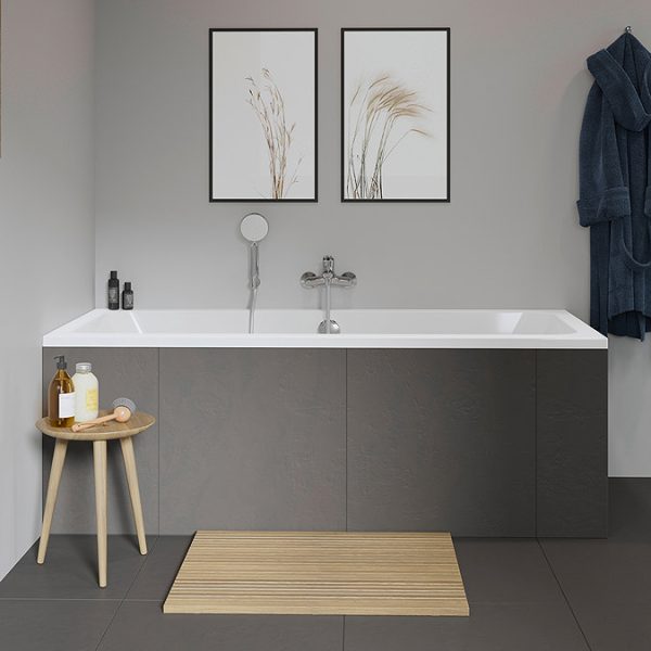 Duravit D Code 1800 x 800mm Double Ended Bath + Support Feet - Image 2