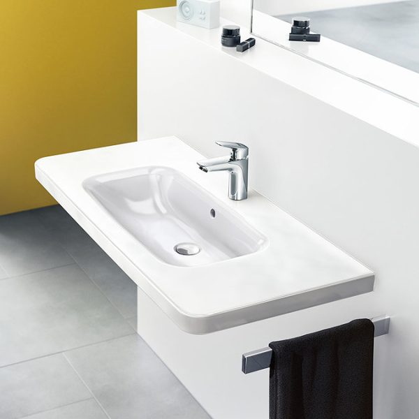 hansgrohe Logis Single Lever Basin Mixer 100 CoolStart with Pop up Waste - Image 4