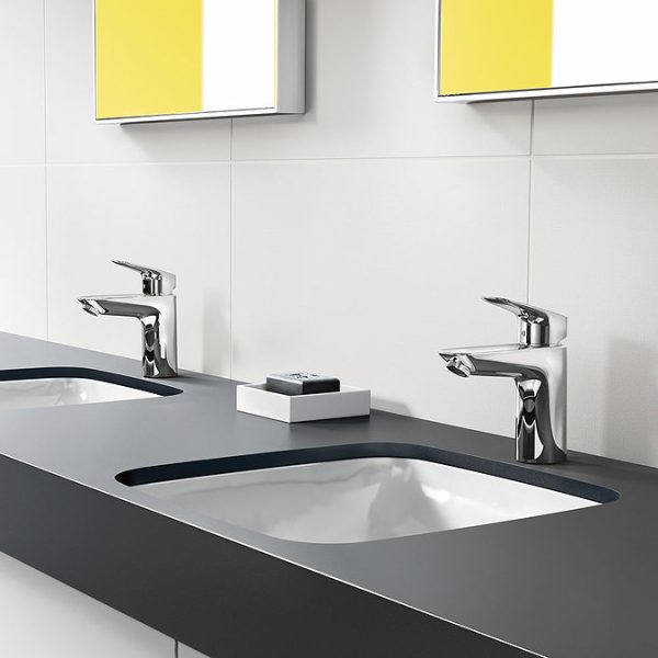hansgrohe Logis Single Lever Basin Mixer 100 CoolStart with Pop up Waste - Image 5