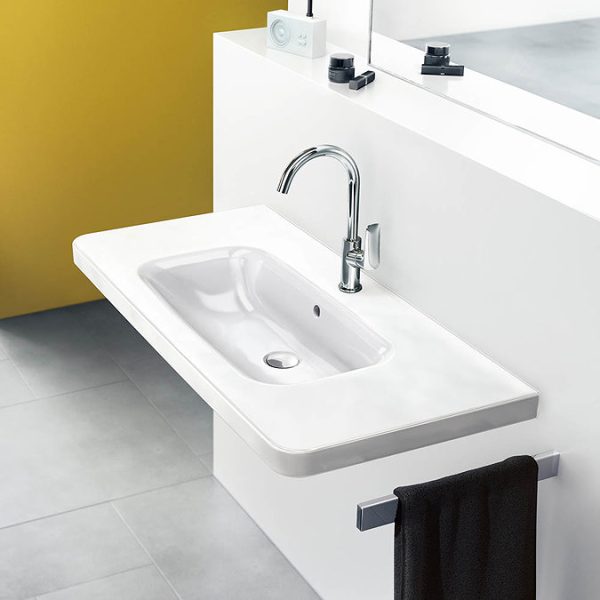 hansgrohe Logis Single Lever Basin Mixer 210 with Swivel Spout without Waste - Image 3