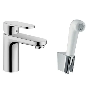 hansgrohe Vernis Blend Single Lever Basin Mixer 100 with Bidet Spray and 160cm Shower Hose