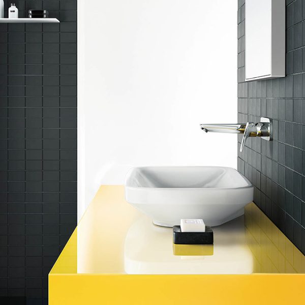 hansgrohe Logis Wall Mounted Single Lever Basin Mixer with Waste - Image 2
