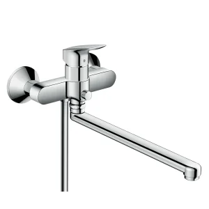 hansgrohe Logis Single Lever Manual Bath Mixer with Long Spout