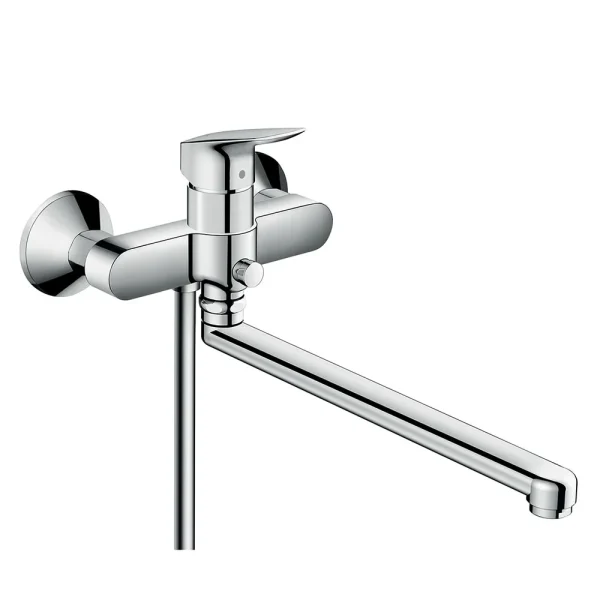 hansgrohe Logis Single Lever Manual Bath Mixer with Long Spout