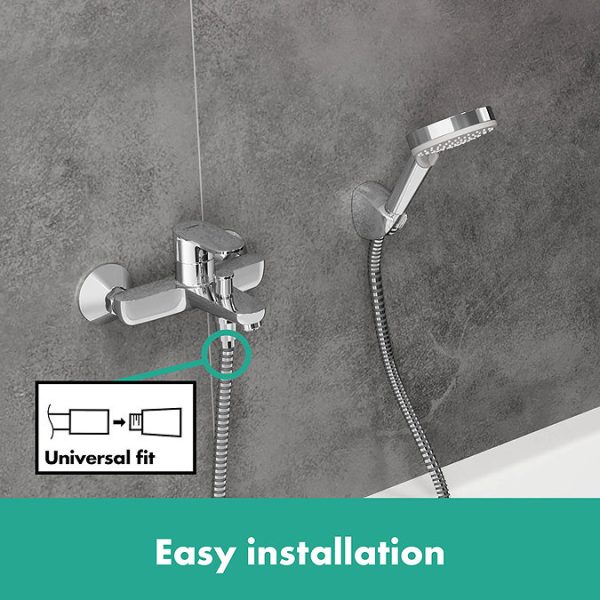 hansgrohe Vernis Blend Exposed Single Lever Bath Shower Mixer   Chrome - Image 2