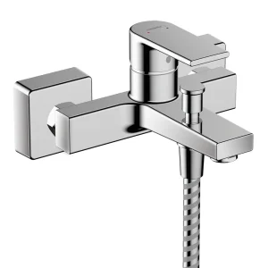 hansgrohe Vernis Shape Exposed Single Lever Bath Shower Mixer with 2 Flow Rates