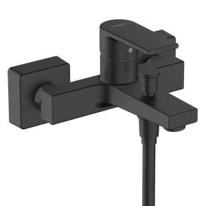 hansgrohe Vernis Shape Exposed Single Lever Bath Shower Mixer   Matt Black