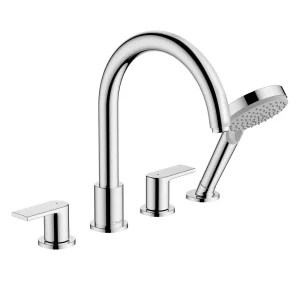 hansgrohe Vernis Shape 4 hole Deck Mounted Bath Mixer   Chrome
