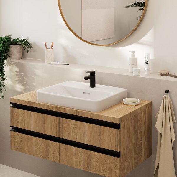 hansgrohe Vernis Blend Single Lever Basin Mixer 70 without Waste   Matt Black - Image 3