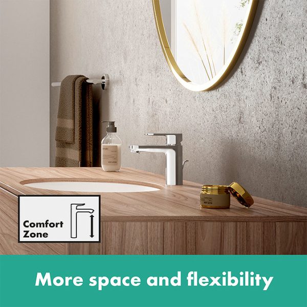 hansgrohe Vernis Blend Single Lever Basin Mixer 100 with Pop up Waste - Image 4
