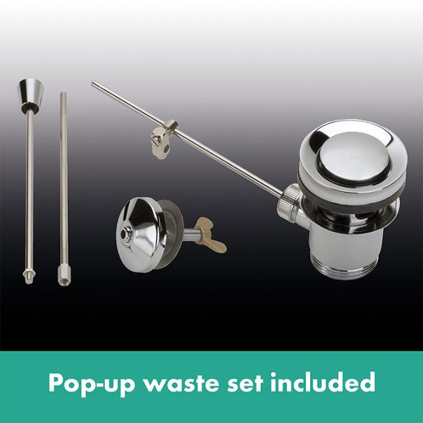 hansgrohe Vernis Blend Single Lever Basin Mixer 100 with Pop up Waste - Image 2