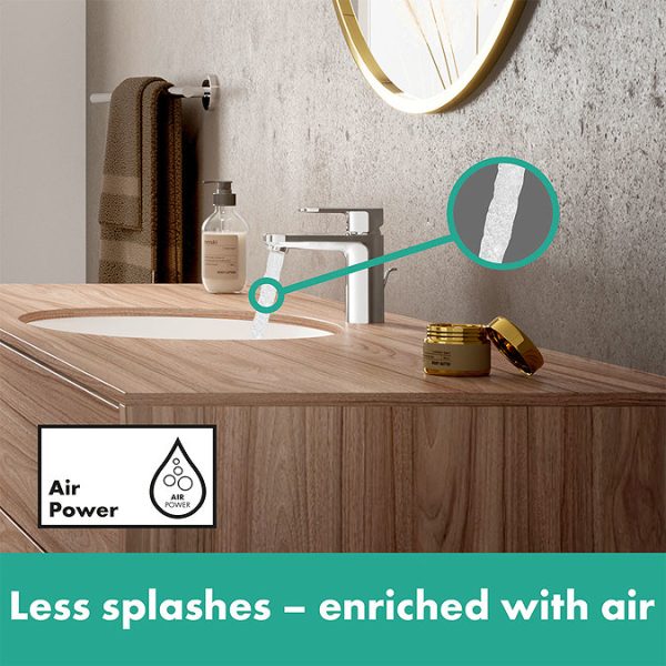 hansgrohe Vernis Blend Single Lever Basin Mixer 100 with Pop up Waste - Image 5