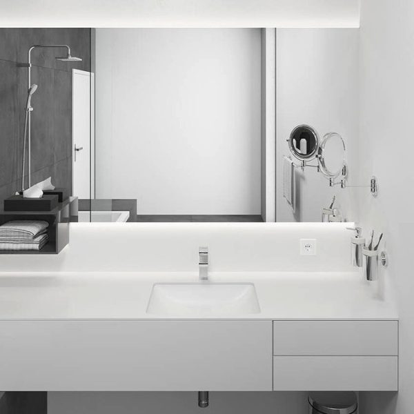 hansgrohe Pack of 6 Vernis Shape Single Lever Basin Mixer 100 with Pop up Waste   Chrome - Image 3