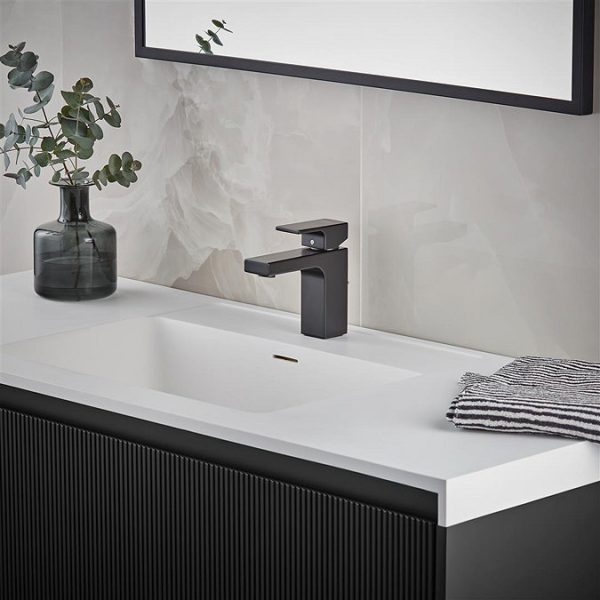 hansgrohe Vernis Shape Single Lever Basin Mixer 70 without Waste   Matt Black - Image 2