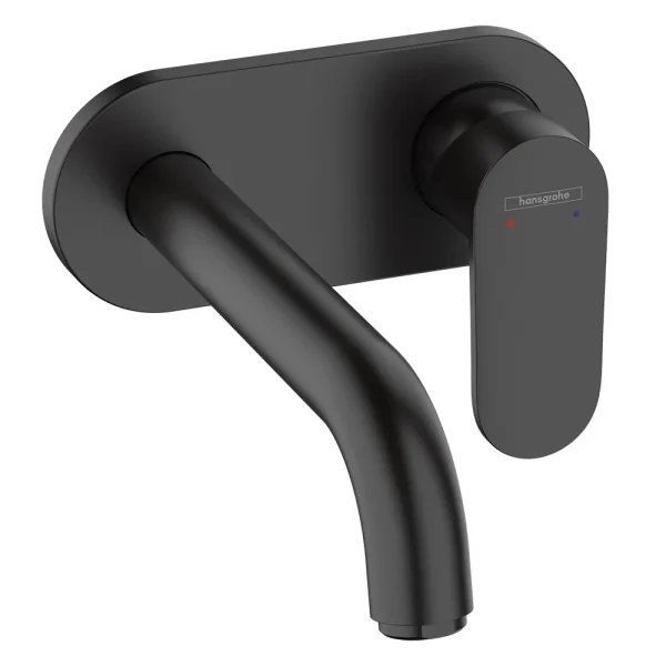 hansgrohe Vernis Blend Wall Mounted Single Lever Basin Mixer   Matt Black