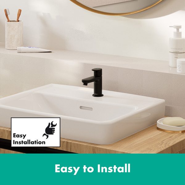 hansgrohe Vernis Blend Pillar Tap 70 for Cold Water without Waste   Matt Black - Image 2