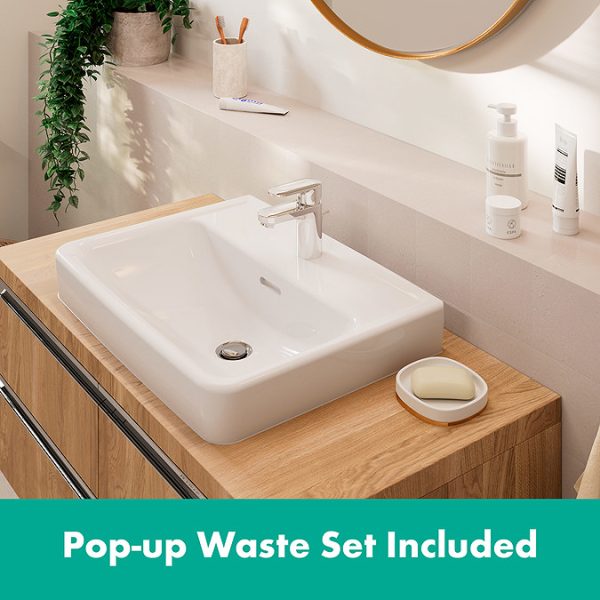 hansgrohe Vernis Blend Single Lever Basin Mixer 70 CoolStart with Pop up Waste   Chrome - Image 2