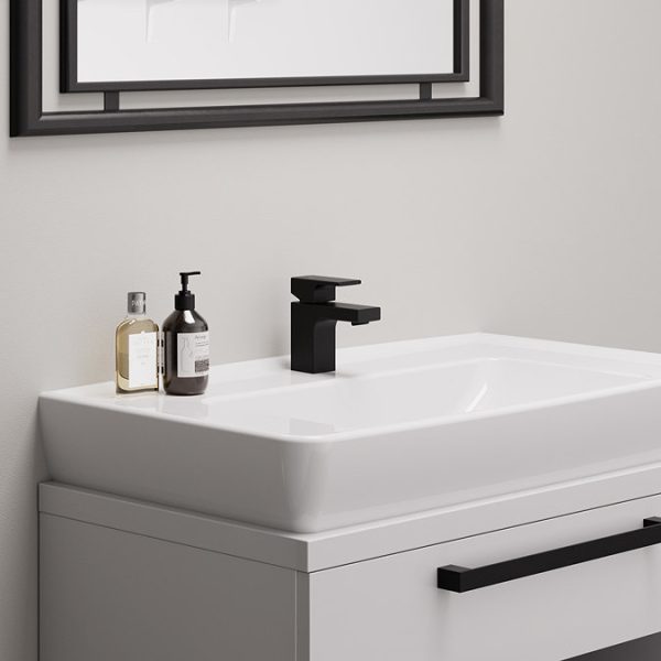 hansgrohe Vernis Shape Single Lever Basin Mixer 70 CoolStart with Pop up Waste   Matt Black - Image 3