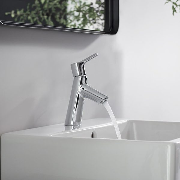 hansgrohe Talis S Single Lever Basin Mixer 80 with Push open Waste - Image 3