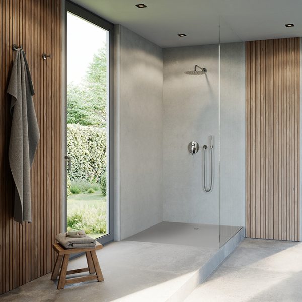Duravit Sustano 900 x 900mm Square Shower Tray   Matt Light Grey - Image 2