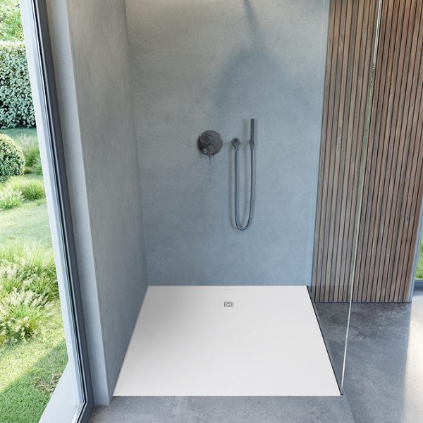 Duravit Sustano 1000 x 1000mm Square Shower Tray   Matt White - Image 5